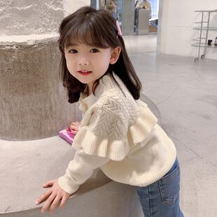 童装秋季洋气女童毛衣外套婴儿长袖开衫儿童女宝宝针织衫公主上衣