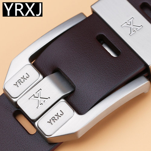 青年裤腰带男牛仔裤头层牛皮