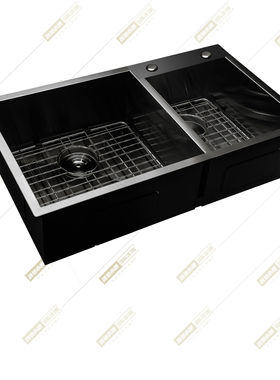 68x37 72x38 77x42 82x42 黑色水槽双槽厨房洗菜盆不锈钢洗碗橱柜