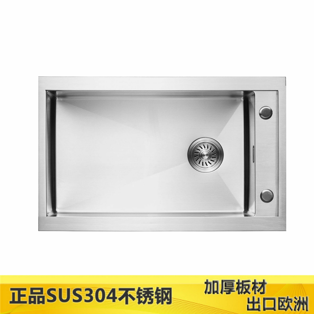 46x28 46x38 68x40 不锈钢水槽单槽洗菜盆厨房手工加厚水槽淘橱柜