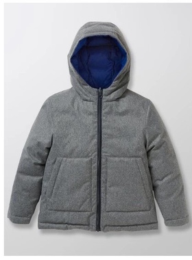 法国订单 cyrillus男童优质白鸭绒羽绒服 轻薄保暖耐磨耐脏经典