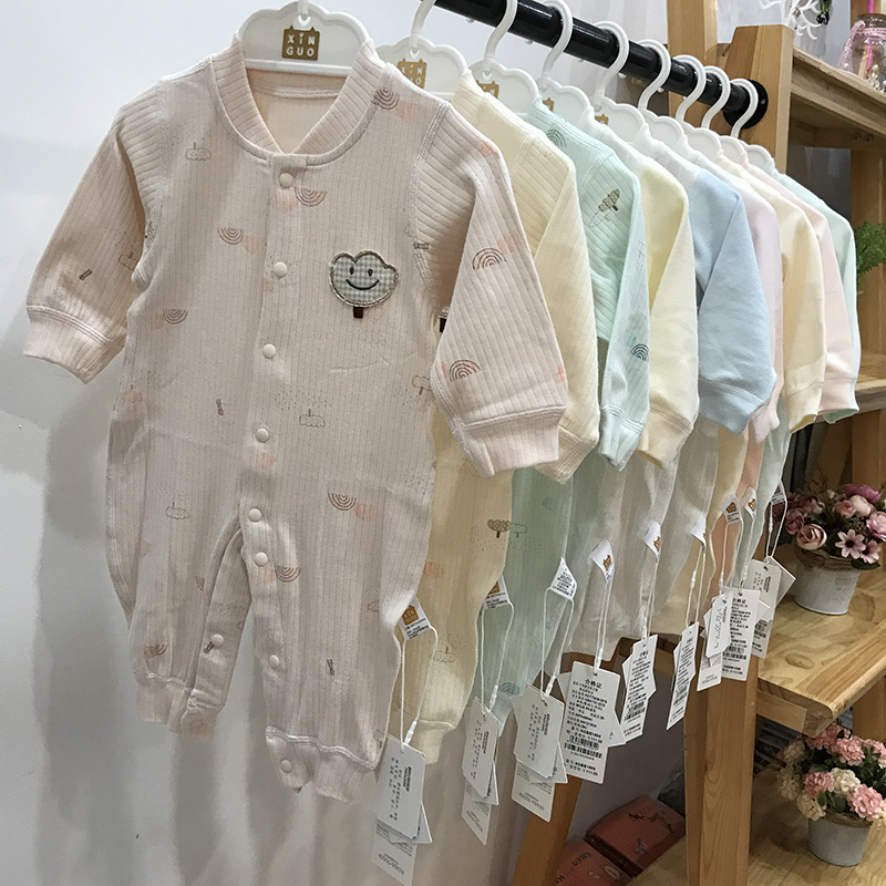 心果BB婴儿连体衣春秋款纯棉新生儿衣服宝宝春装睡衣哈衣春季衣服