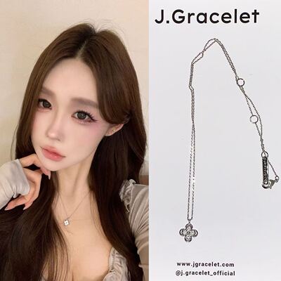 韩国小众品牌J.GRACELET【小幸运】18k镀金合金5A氧化锆石项链