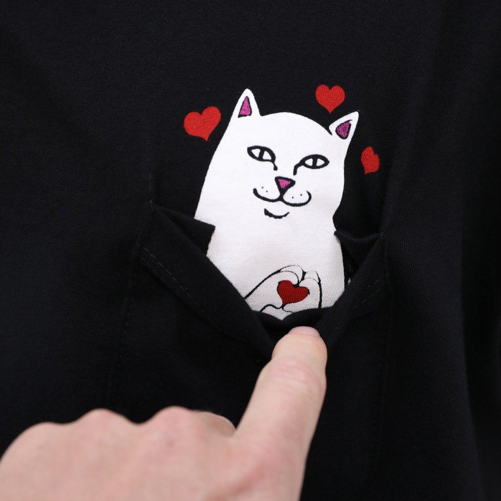 t中指贱猫口袋短袖nermcasso恶搞
