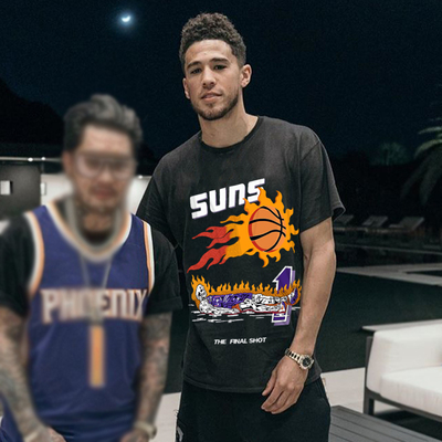 Warren Lotas菲尼克斯太阳队保罗德文布克短袖T恤nba男运动宽松