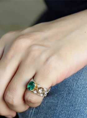 翎舞 925银镀金意大利工艺分色电镀