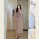 名媛风短款 法式 外套半身裙两件套 女秋冬季 温柔风粉色减龄毛呢套装