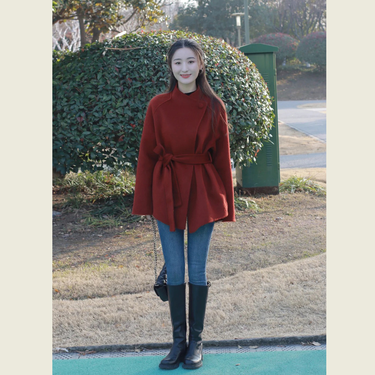 新年战袍红色氛围感毛呢大衣女冬季新款气质中长款订婚回门服外套,女装/女士精品,毛呢外套,淘宝优惠券,粉丝福利购,淘宝优惠卷