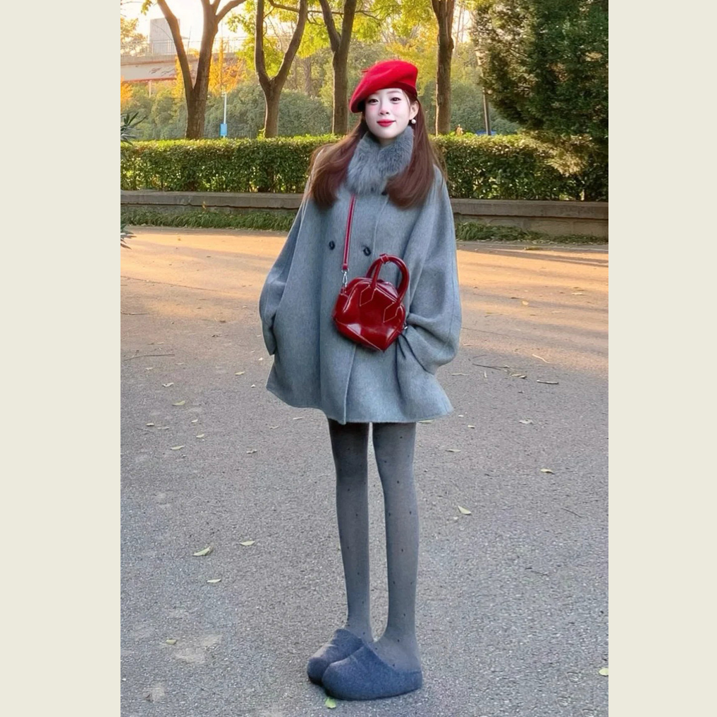 法式千金风灰色毛呢斗篷外套女秋冬季小个子慵懒宽松百搭呢子大衣,女装/女士精品,毛呢外套,淘宝优惠券,粉丝福利购,淘宝优惠卷