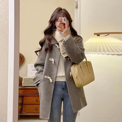 小个子毛呢外套女短款