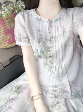 盐系轻熟浅紫色套装裙