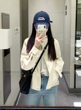 小个子白色短款立领短款夹克女春秋季设计感休闲减龄机车服外套