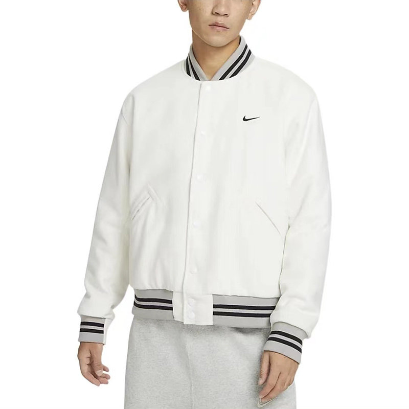 Nike耐克男子春秋款羊毛绒保暖棉服运动休闲棒球服夹克外套DQ5011