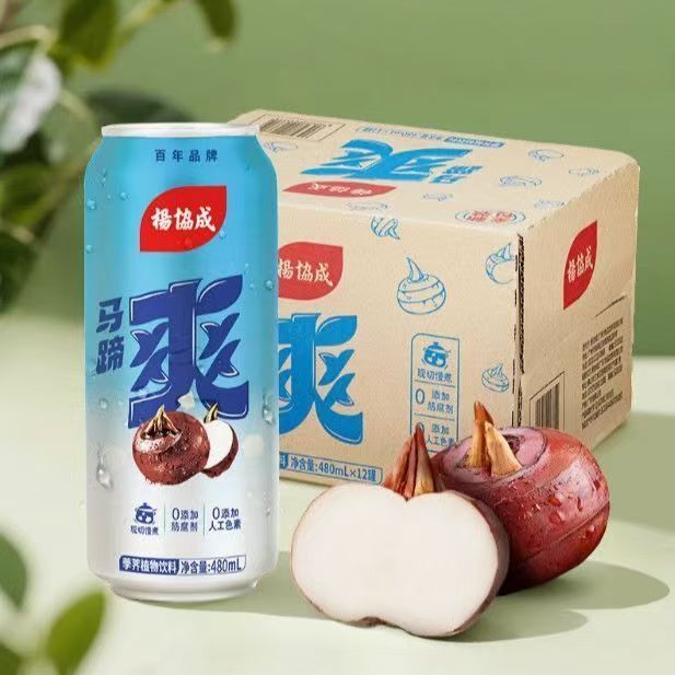 杨协成马蹄爽果粒水果饮料480ml*12罐整箱大罐荸荠风味特色饮料