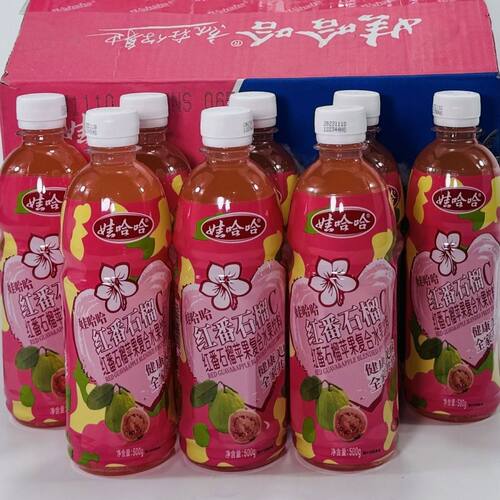 娃哈哈番石榴C500g瓶15瓶广西特产果汁饮料红潘石榴复合水果饮料
