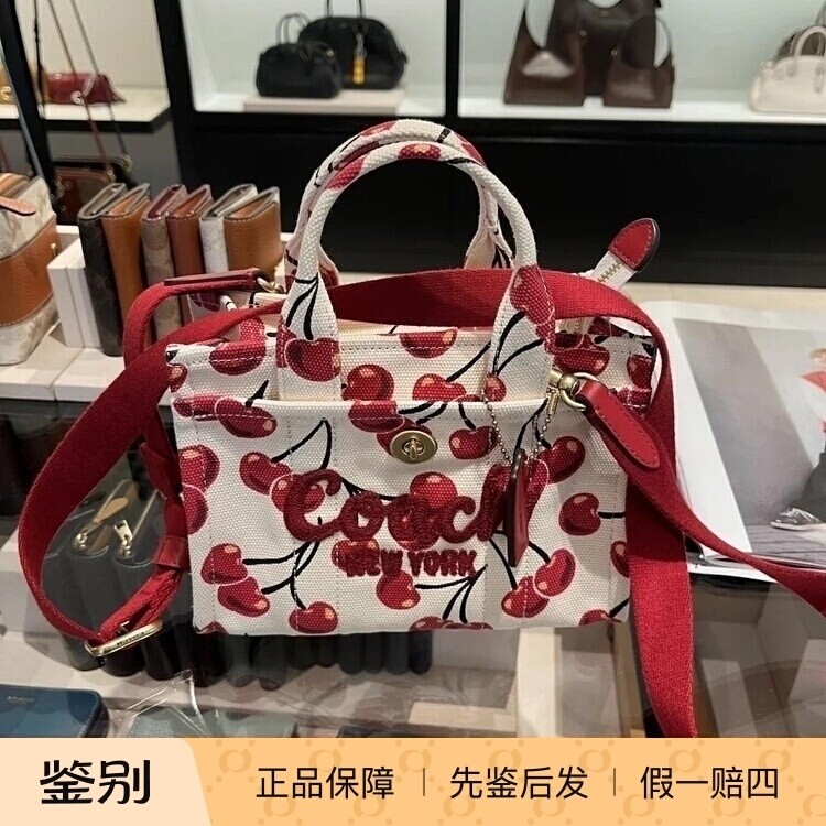 澳门coach蔻驰新款女包 樱桃印花CARGO 26号托特包 CY935