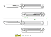 Маленький пельмени только титановый черный PVD Промышленный дизайн EDC Tool EDC Titanium сплав DrocketDesign Rocket Speed ​​Dragon
