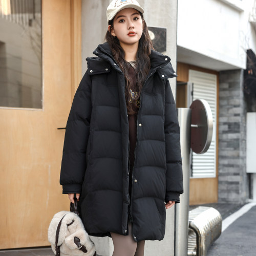 骄骄虎女大童冬季中长款羽绒服