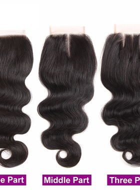 9A human hair lace frontal closure body4x4 Peruvian hair真发