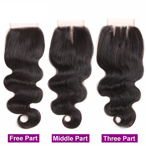 9A human hair lace frontal closure body4x4 Peruvian hair真发