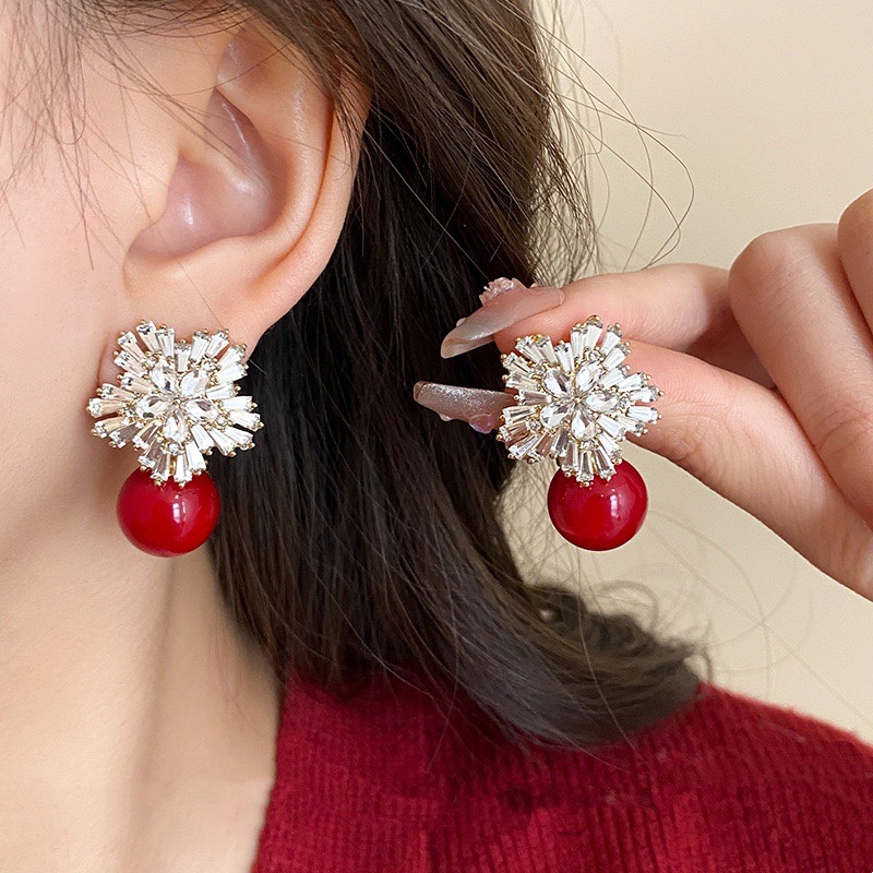 复古新娘造型高级感耳环