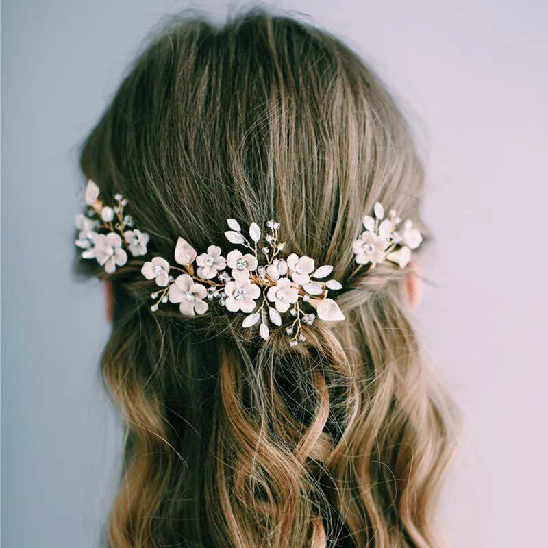 2025新款法式超仙结婚婚礼新娘头饰森系主婚纱晚礼敬酒服花朵发饰