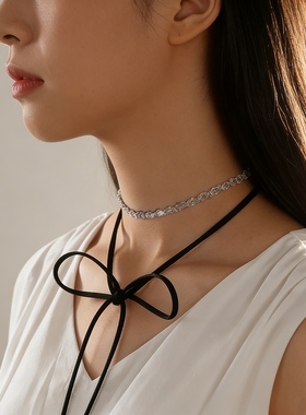 新娘颈链礼服婚纱结婚后背长款性感背饰项链镀金镶嵌闪耀时尚欧美