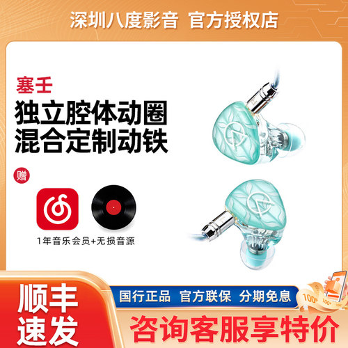 OpenAudiO 塞壬 独立腔体动圈 两定制动铁混合入耳式有线hifi耳机