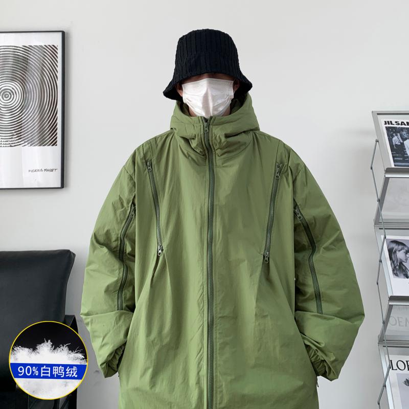 YR88/P210控288港风冬装羽绒服男连帽防风防水冲锋衣潮流宽松外套,男装羽绒服,电商A171