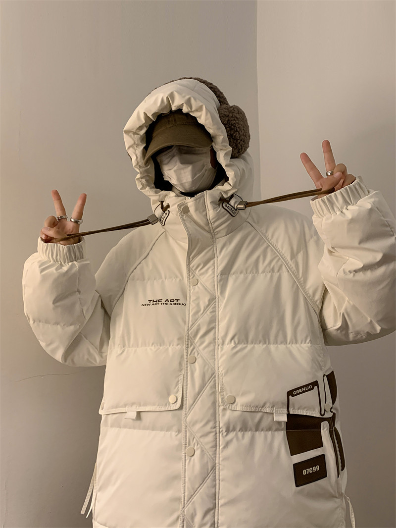 23/冬90%白鸭绒高品质连帽羽绒服潮流大码外套2327-P300,男装羽绒服,电商A171