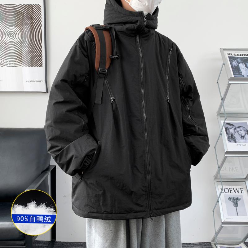 YR88/P210控288港风冬装羽绒服男连帽防风防水冲锋衣潮流宽松外套,男装羽绒服,电商A171