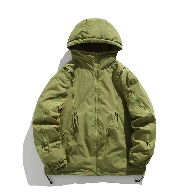 YR88/P210控288冬装羽绒服男连帽防风防水冲锋衣潮流宽松外套上衣,男装羽绒服,电商A171