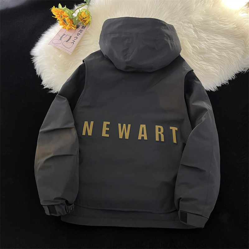 23/冬90%白鸭绒高品质假两件装连帽羽绒服外套2339-P320,男装羽绒服,电商A171