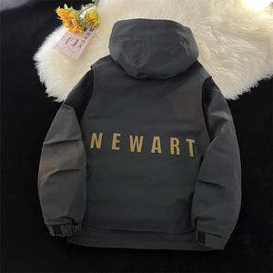23/冬 90%白鸭绒高品质假两件装连帽羽绒服外套2339-P320图片