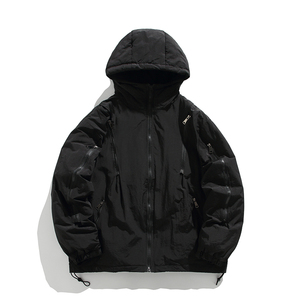 YR88/P210控288冬装羽绒服男连帽防风防水冲锋衣潮流宽松外套上衣图片