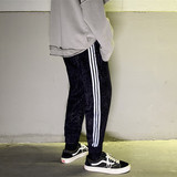 2021春季新款男士宽松条纹休闲潮流运动发光条裤子，男装休闲裤，电商A171