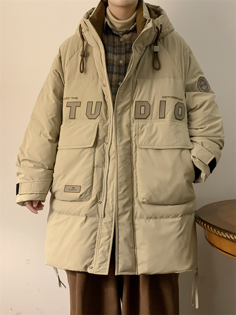 23/冬 新款90%白鸭绒连帽加厚中长款羽绒服男9999-P360图片