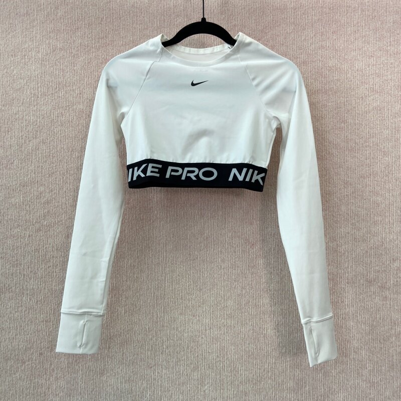 专柜正品/耐克 PRO DRI-FIT 女子速干款运动健身训练高腰长袖T恤