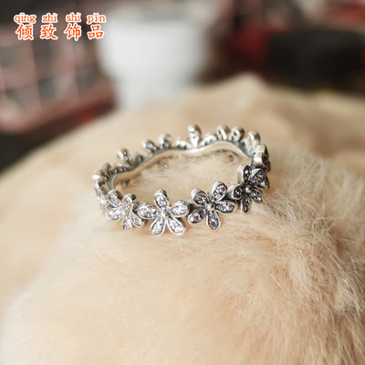 炫目雏菊戒指925纯银小雏菊戒指