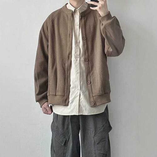 WHICHONE复古华夫格开衫夹克