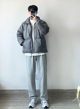 WHICHONE 日系90白鸭绒立领羽绒服加厚面包服外套