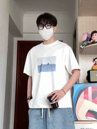 WHICHONE半袖休闲青少年