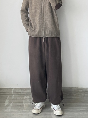 WHICHONE卫裤宽松加绒加厚