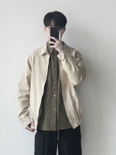 WHICHONE翻领工装夹克外套