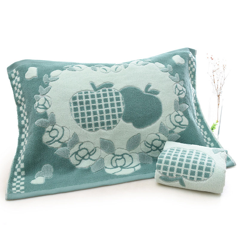 【天天特价】两条装纯棉枕巾一对包邮情侣 加厚款素色柔软大气