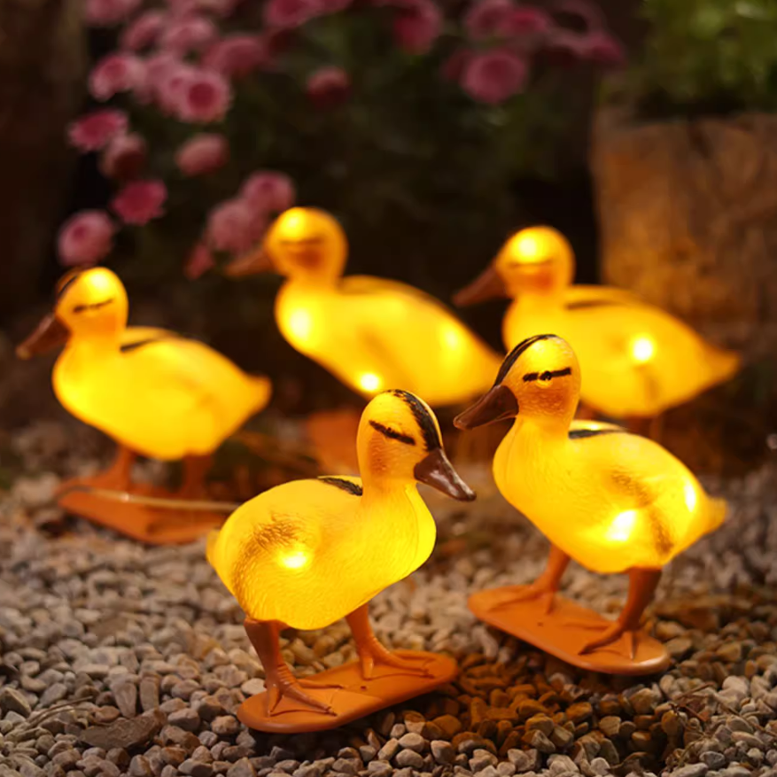 太阳能家用户外防水小黄鸭火烈鸟动物造型草坪花园装饰LED氛围灯