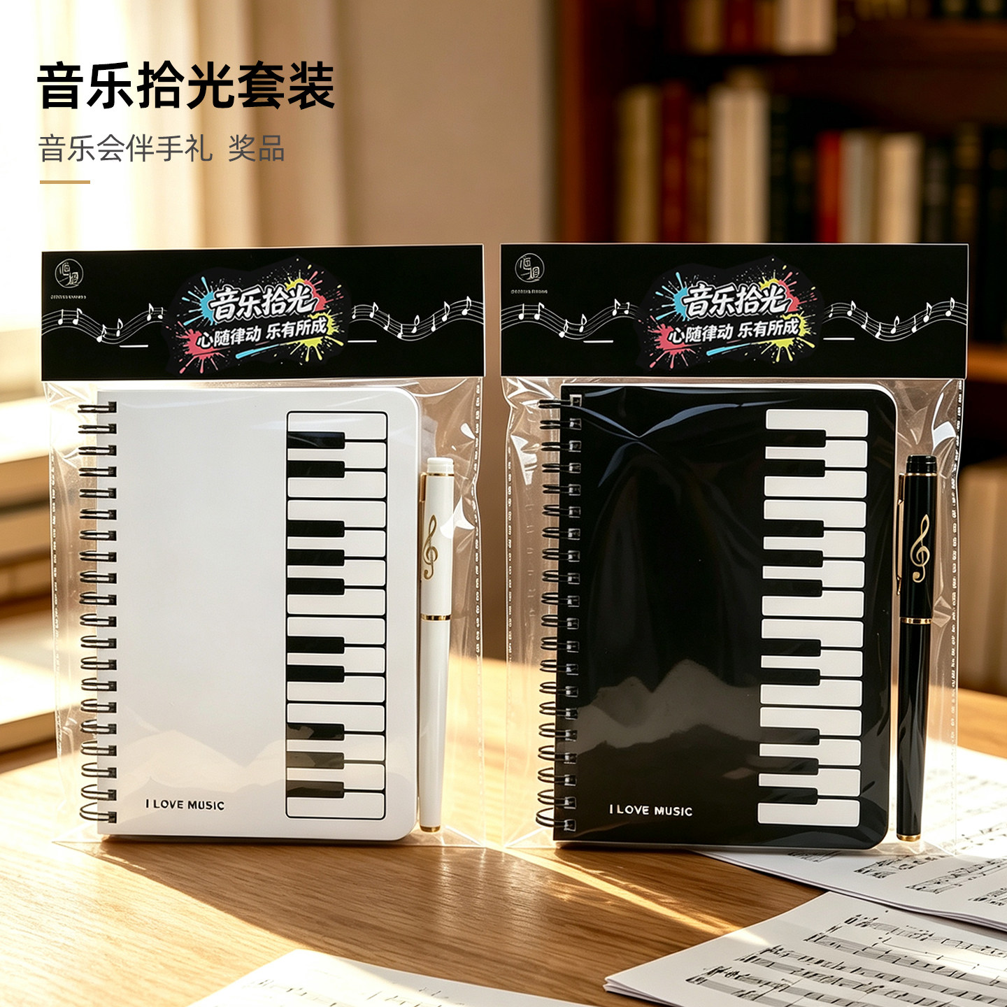 2026音乐拾光套装钢琴音符笔记本文具礼盒小学生创意奖励开学礼物