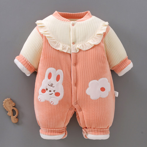 新生儿棉衣婴儿连体衣冬季加厚