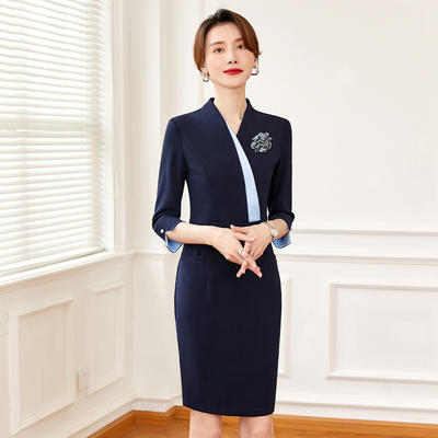 春季女士连衣裙七分袖