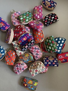 清仓 9cmx6cm泰国手工布艺小象收纳包零钱包钥匙包